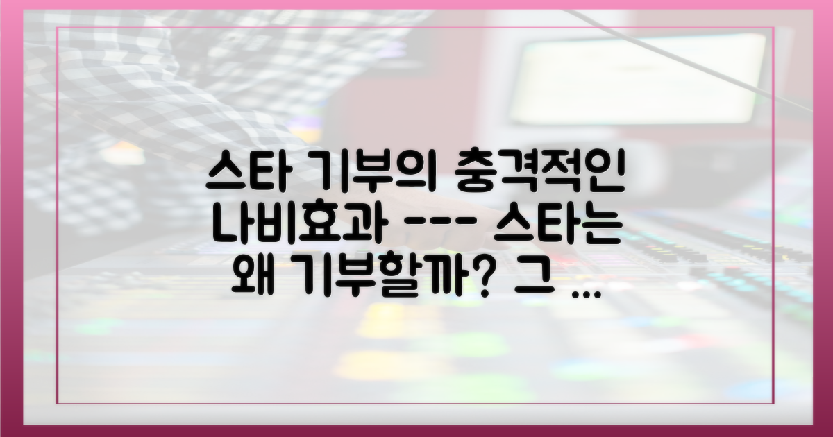 스타의 기부, 사회를 어떻게 바꿀까?