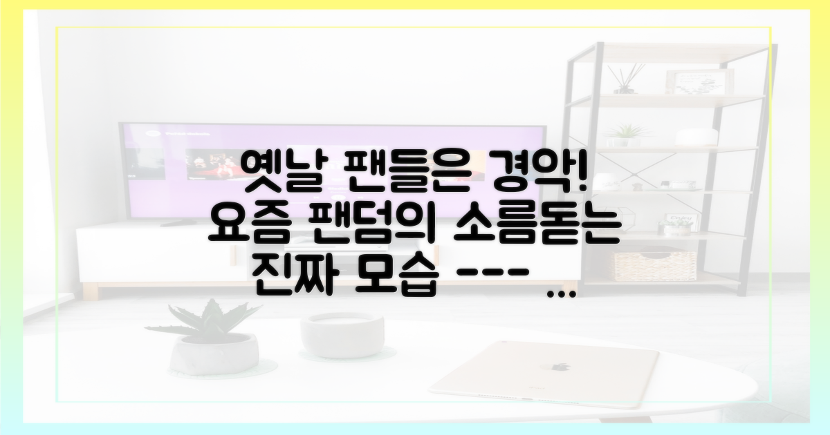 과거의 팬심 vs 현재의 팬덤 문화
