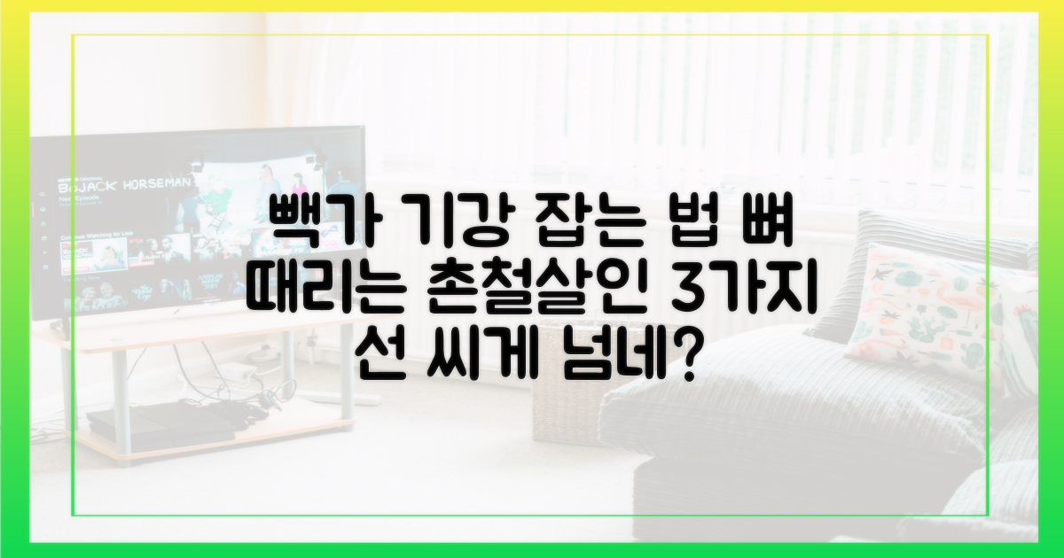 빽가 기강 잡은 3가지 촌철살인