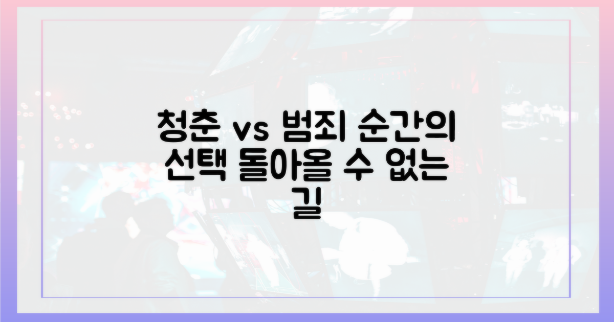 청춘 vs 범죄: 한순간의 선택, 돌이킬 수 없는 길