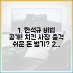 치킨집 사장 충격! 한석규 '쉽게' 돈 버는 법?