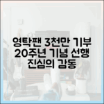 영탁 팬덤, 20주년 3천만 원 기부! 놀라운 선행