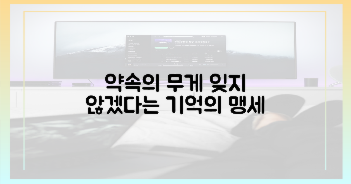 잊지 않겠다는 약속의 무게