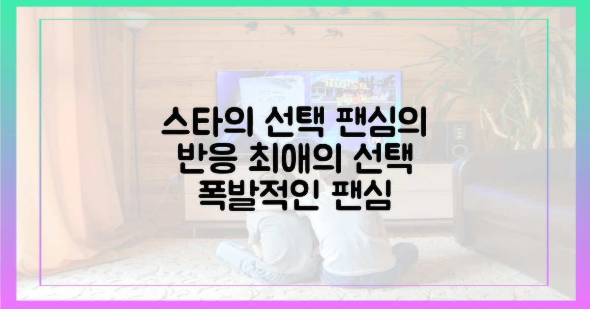 스타의 선택, 팬심의 반응