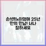 놀랍다! 손석희, 이영애 25년 만의 만남, "너나 잘하세요