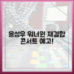 **놀라운 옹성우, 워너원 재결합 콘서트 예고!**