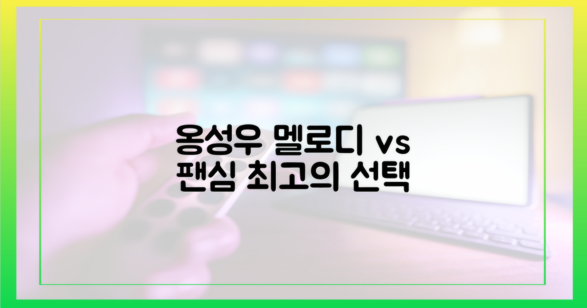 옹성우, 멜로디 vs 팬심