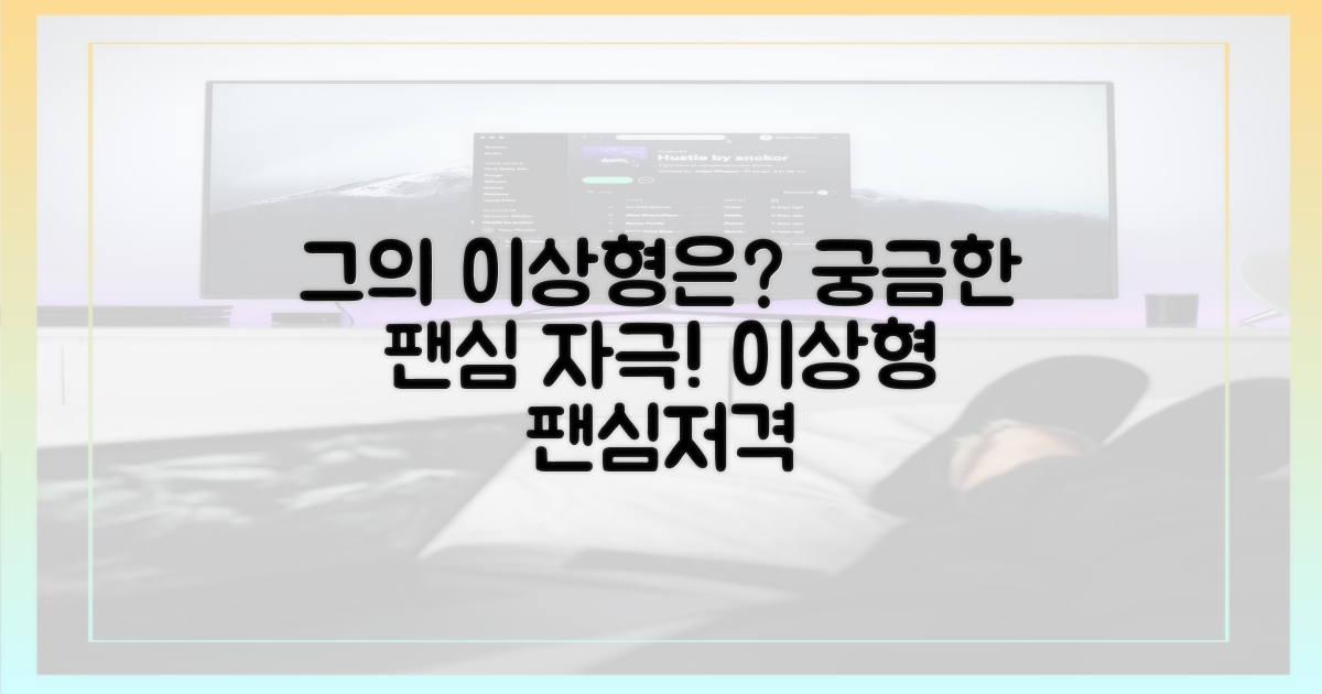 팬심 자극하는 그의 이상형은?