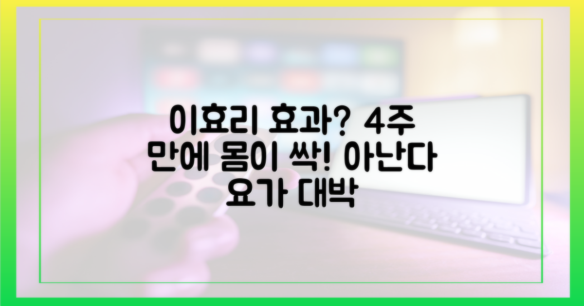이효리 효과? '아난다' 요가, 4주 만에 달라진 몸