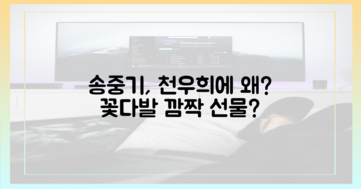 송중기, 천우희에 왜 꽃다발을?
