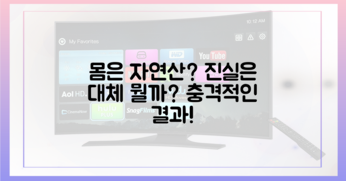 몸은 자연산" 진실은?