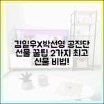 김일우, 박선영 공진단 선물 2가지 꿀팁