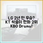 LG 2년 만의 우승? kt 싹쓸이 + 한화 2위 확보
