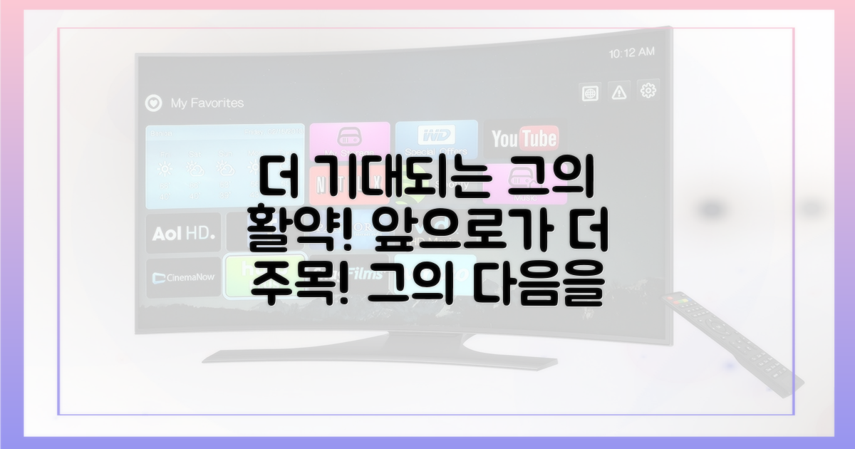 앞으로 더 기대되는 그의 활약