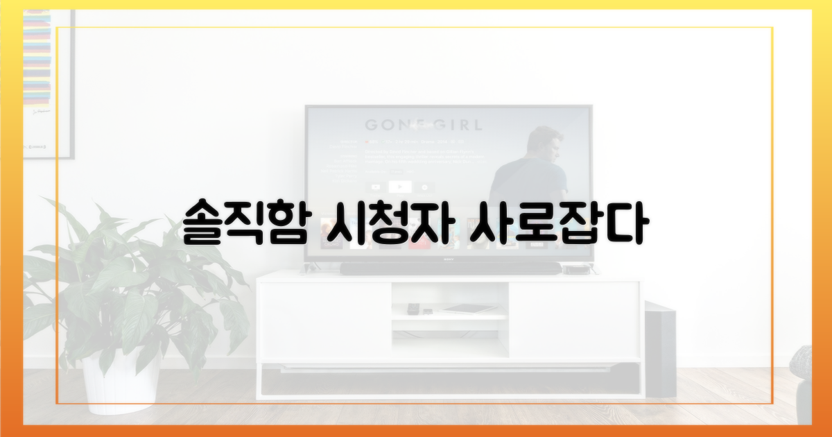 솔직함으로 시청자 사로잡다