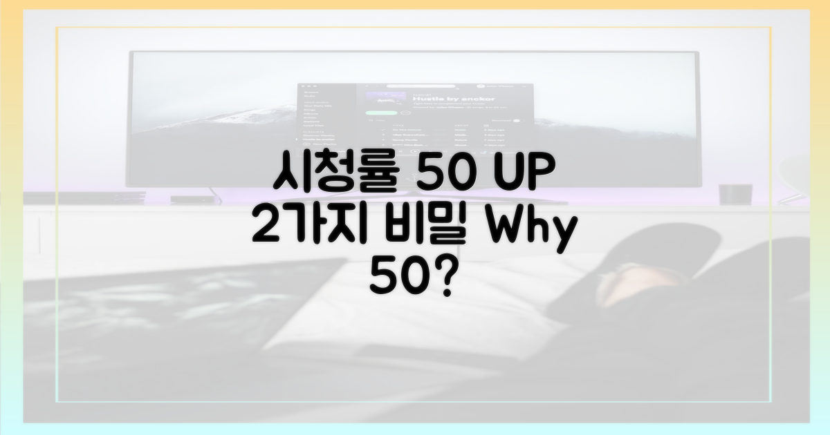 시청률 50% 넘볼 2가지 이유