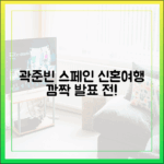 곽준빈 '스페인 신혼여행' 고백, 깜짝 발표 전!