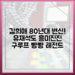 구루프 빵빵 김희애, 80년대 변신! 유재석 예능 초보도 흥미진진!