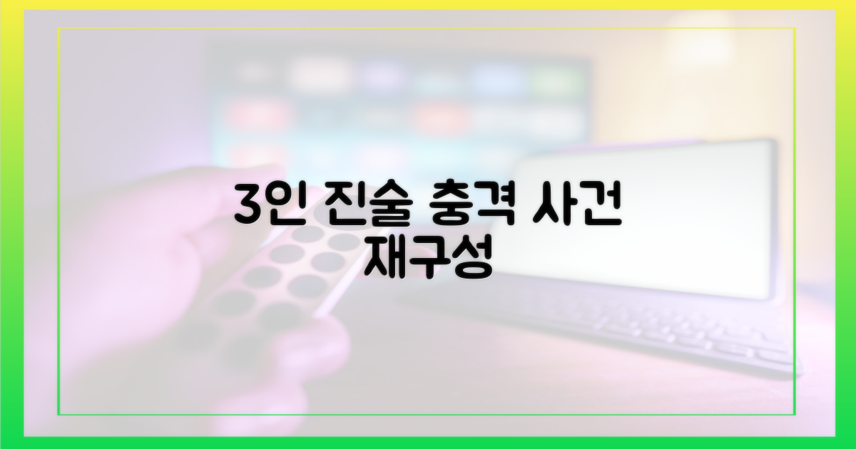 3명의 진술, 사건 재구성