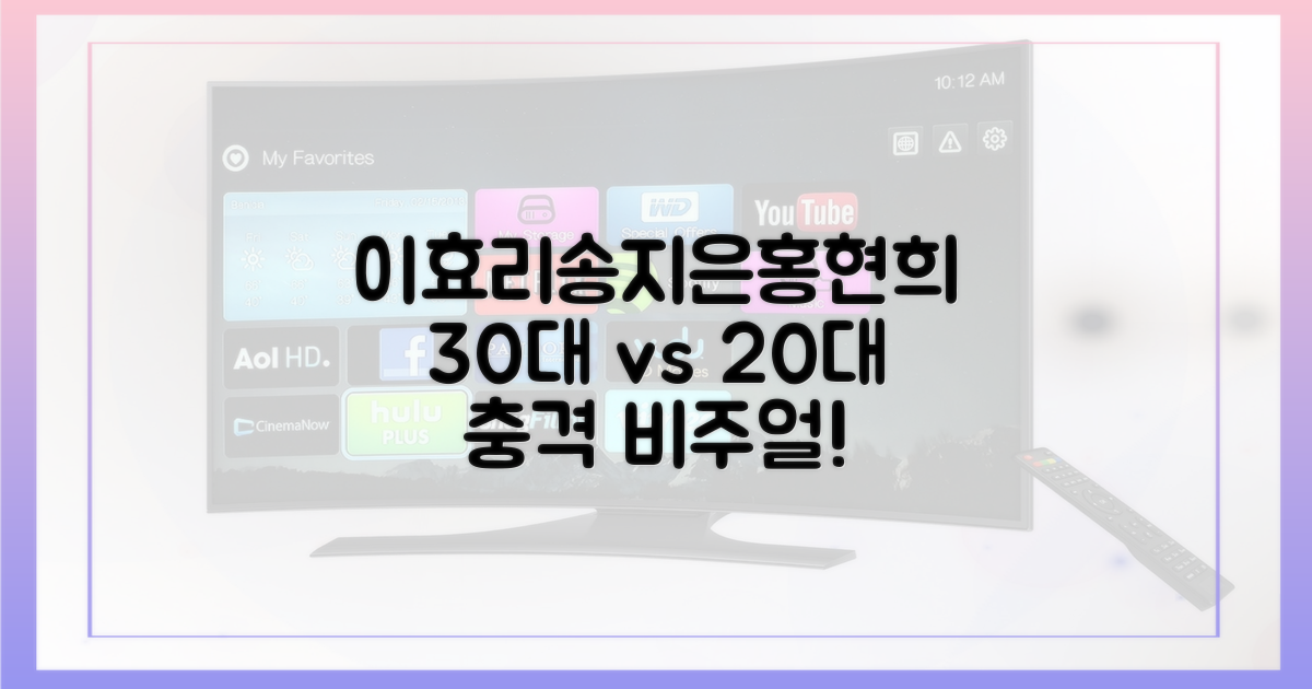 30대 이효리, 20대 송지은, 30대 홍현희