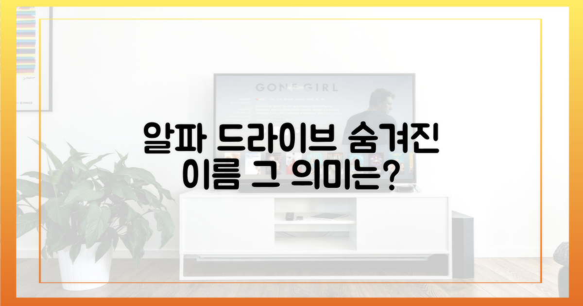 알파 드라이브 원: 그 이름의 의미