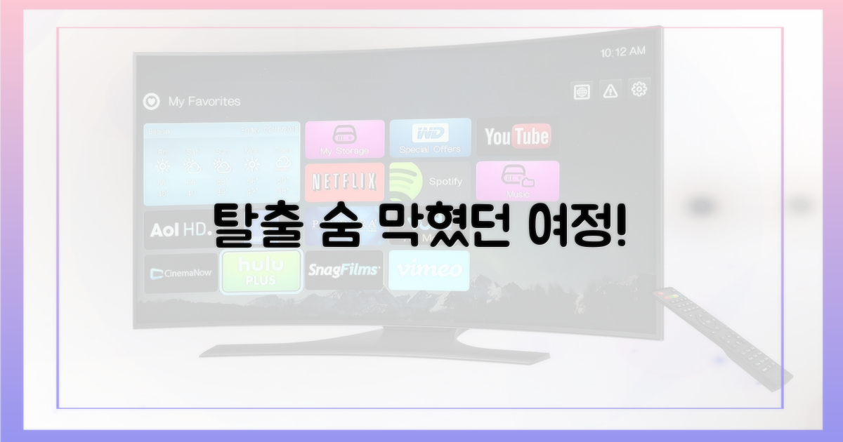 숨 막혔던 탈출 여정