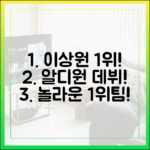 보플 이상원 1위! 놀라운 데뷔팀 '알디원' 탄생!
