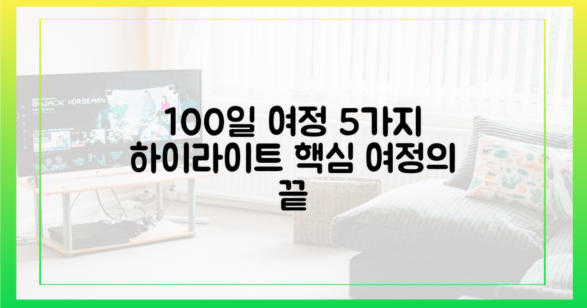 100일간의 여정, 5가지 하이라이트