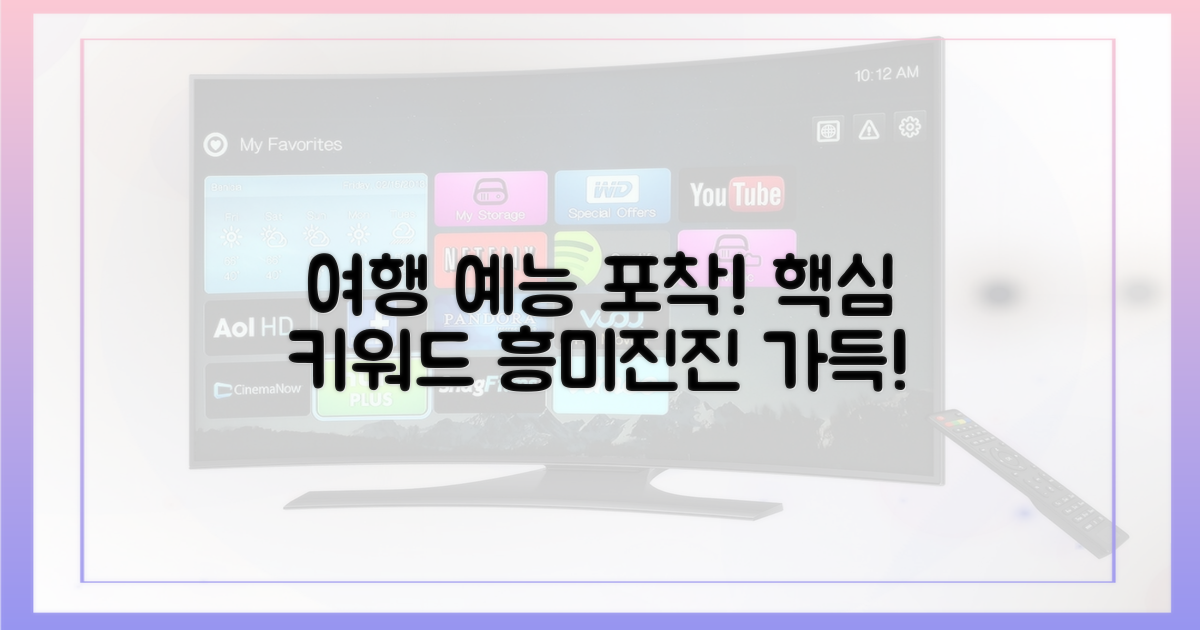 여행 중 예능 포착, 흥미진진