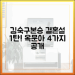 김숙♥구본승, 결혼설 1탄! 옥문아 4가지 공개