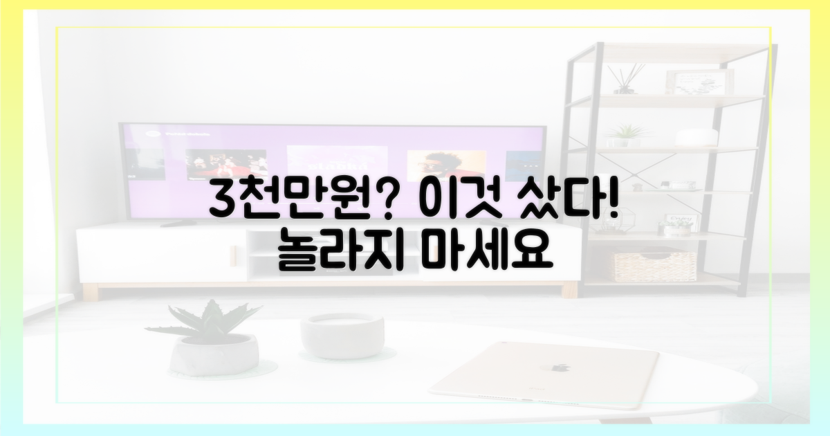 3천만원, 무엇을 샀나?