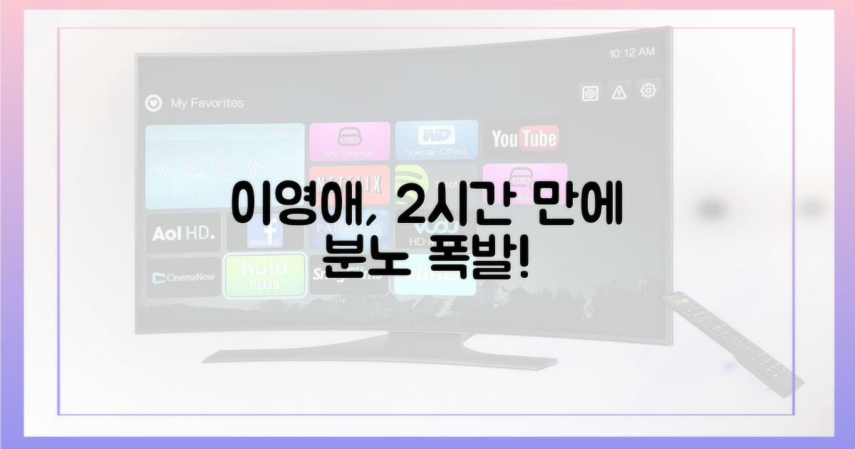 이영애, 2시간 만에 분노 폭발