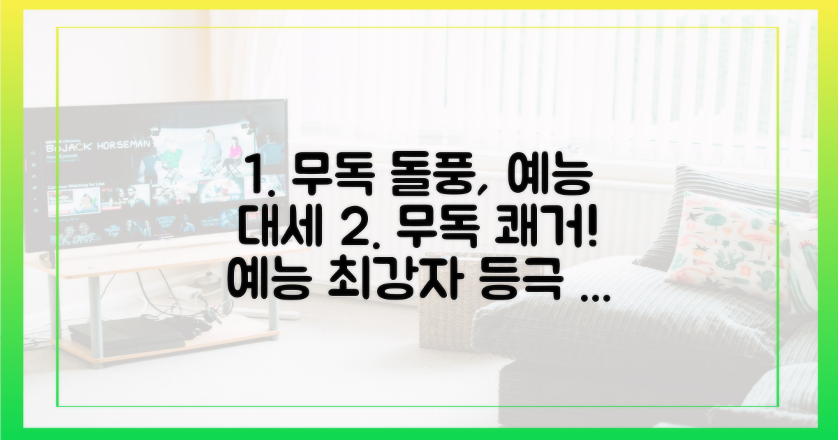 무독' 쾌거, 예능 대세 입증