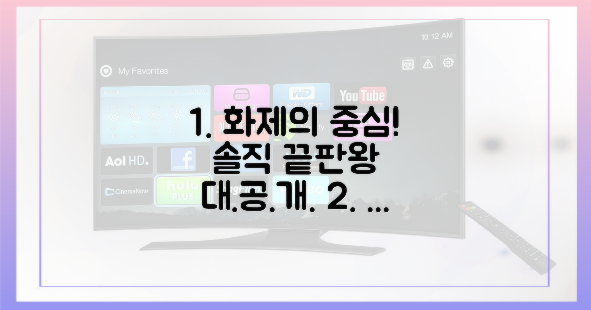 화제의 중심, 솔직함의 끝판왕