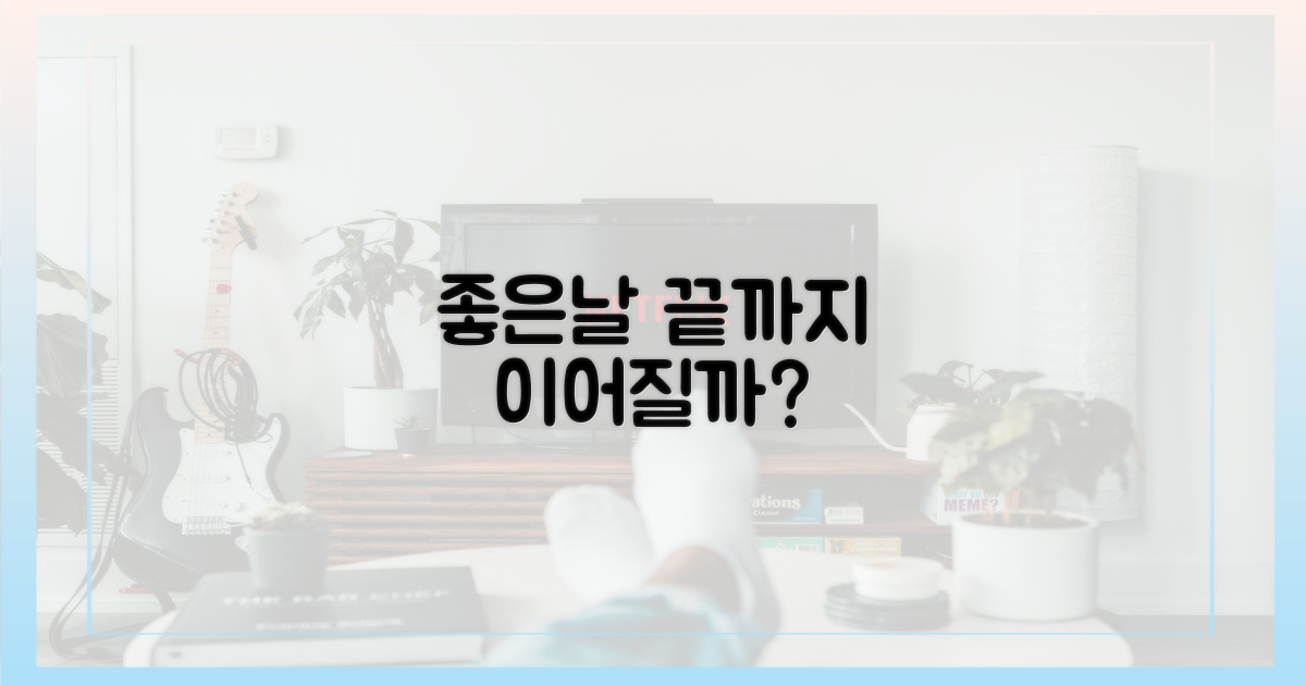 이들의 '좋은날', 끝까지 이어질까?