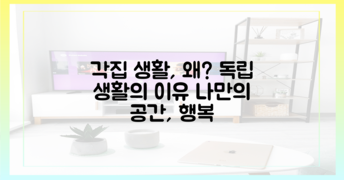 왜 '각집' 생활을 할까?