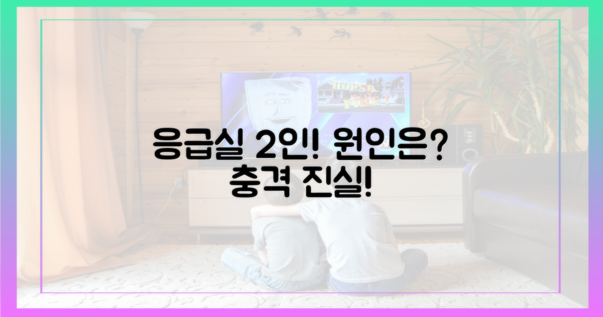 2인, 응급실 도착 원인은?