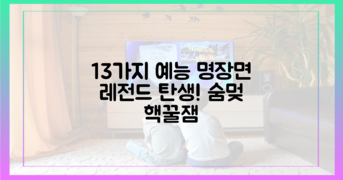 13가지 예능 명장면