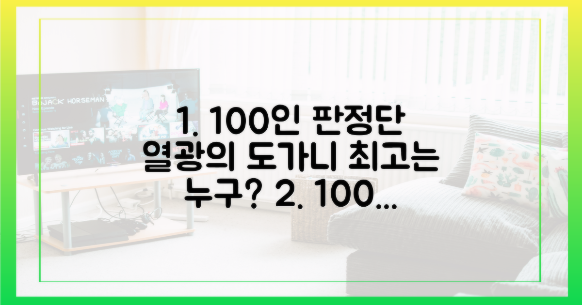 100인의 판정단, 열광의 도가니