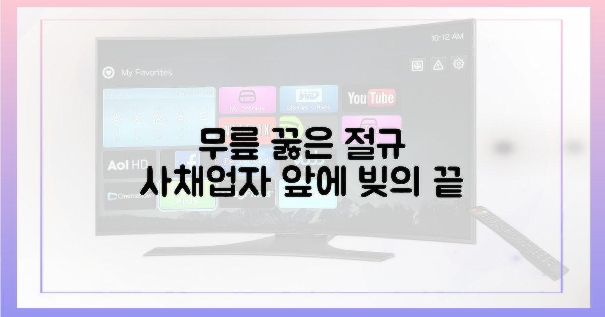 사채업자 앞에 무릎 꿇은 절규