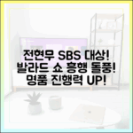 전현무 SBS 대상 노린다! '명품진행' 발라드 쇼 흥행 돌풍