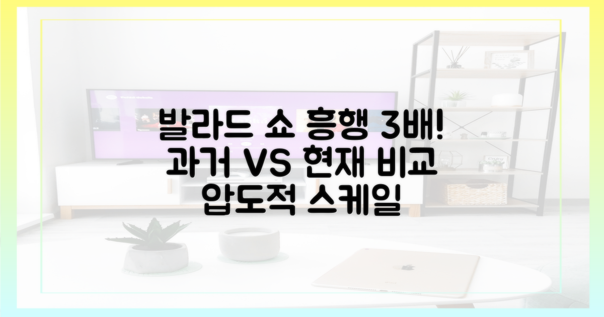 발라드 쇼' 흥행, 과거와 현재 비교