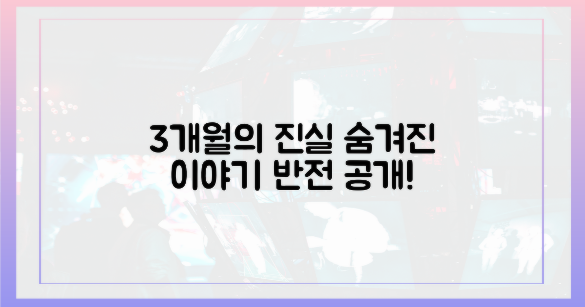 3개월 활동 숨겨진 사연