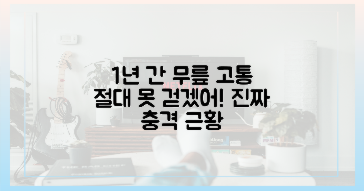 1년간 무릎 못 쓴 고통