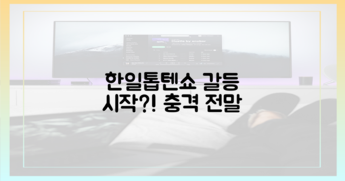 예능 한일톱텐쇼, 갈등의 시작