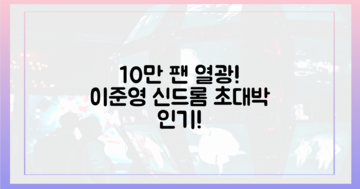10만 팬 환호, 이준영 신드롬
