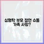 심형탁 '부모 절연' 후 슈돌 가족 사랑, 가능할까요?