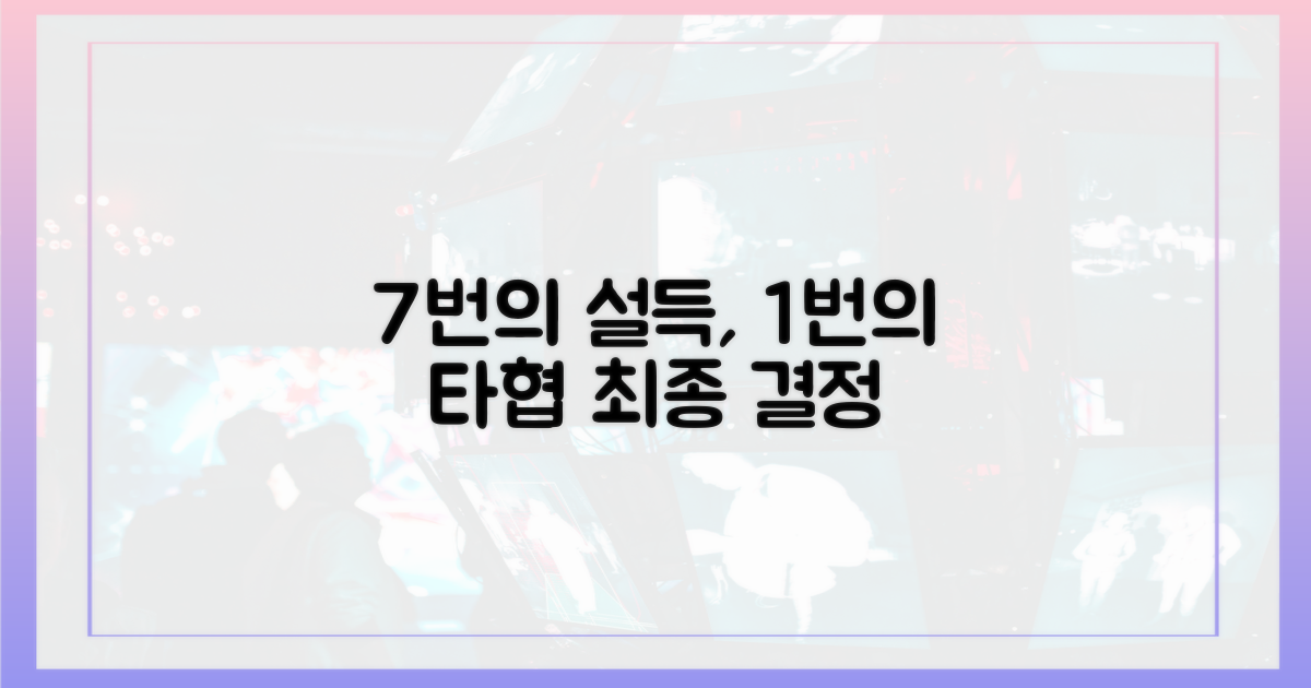 7번의 설득, 1번의 타협