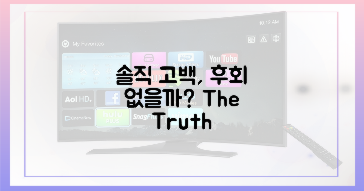 솔직 고백, 후회 없을까