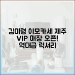 이모카세 김미령, 놀라운 제주 VIP 매장 오픈!